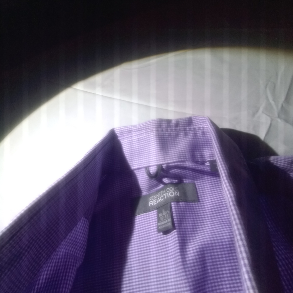 Kenneth Cole Reaction Lavender Checkered Men's Shirt